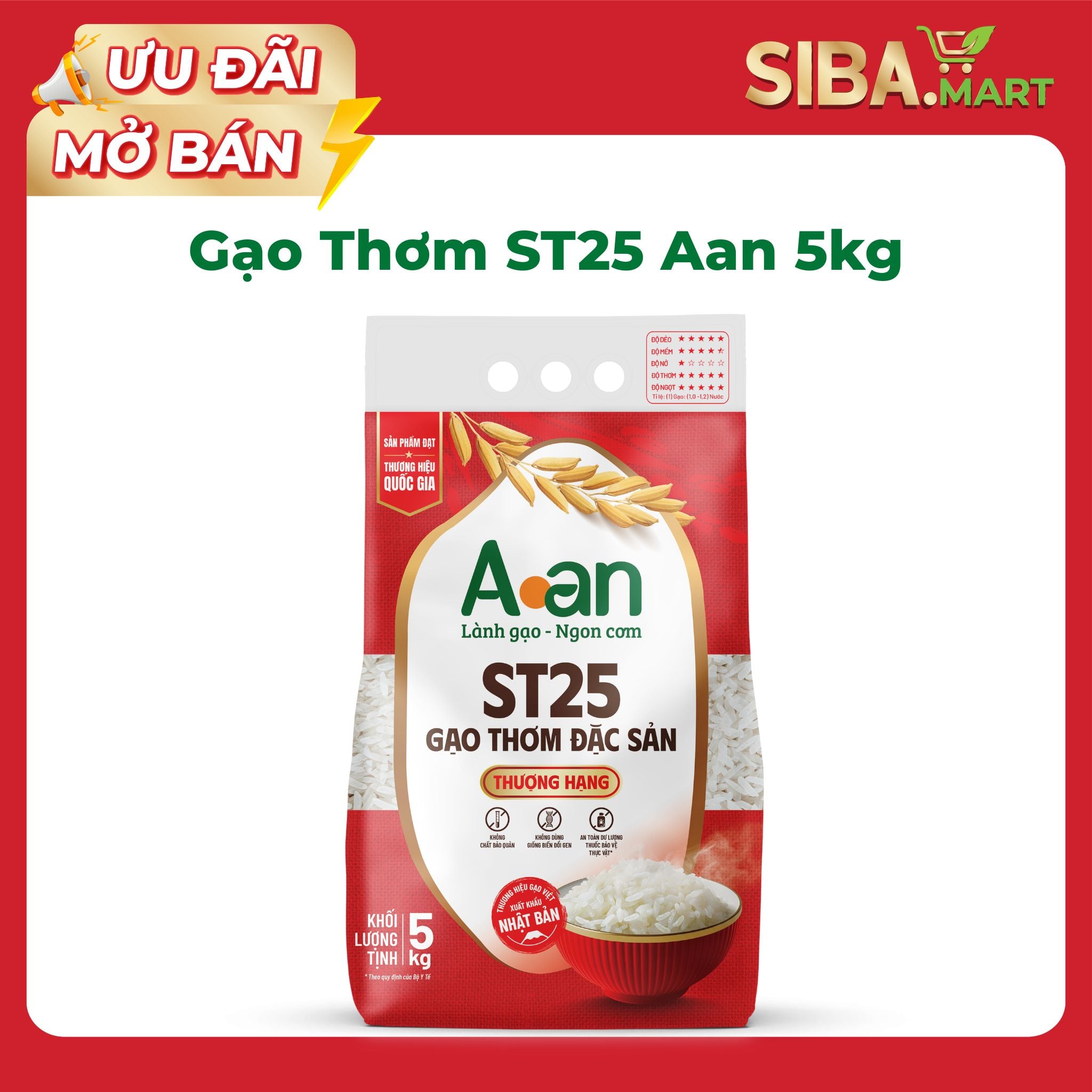 Gạo thơm ST25 A An 5kg
