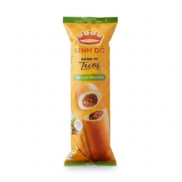 Bánh Mì Tươi Dài Café Sữa Dừa Kinh Đô 80G