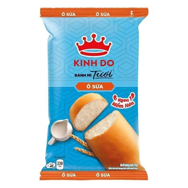 Bánh Mì Tươi Không Nhân Sữa Kinh Đô 70G