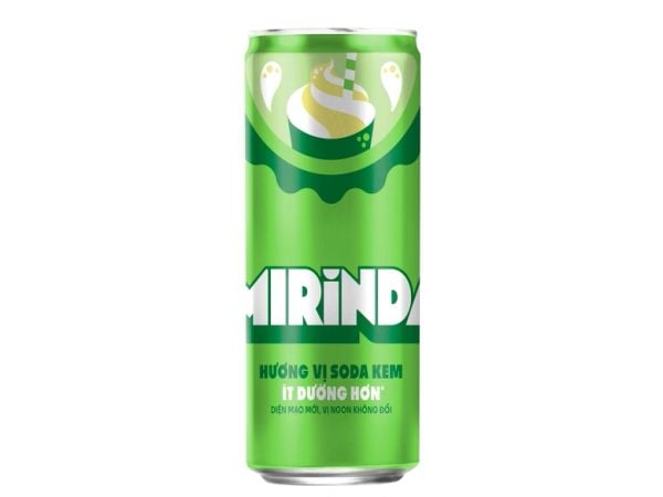 Mirinda soda kem 330ml sleek lon
