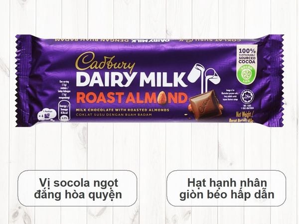Sôcôla Hạnh Nhân Cadbury Dairy Milk 32G