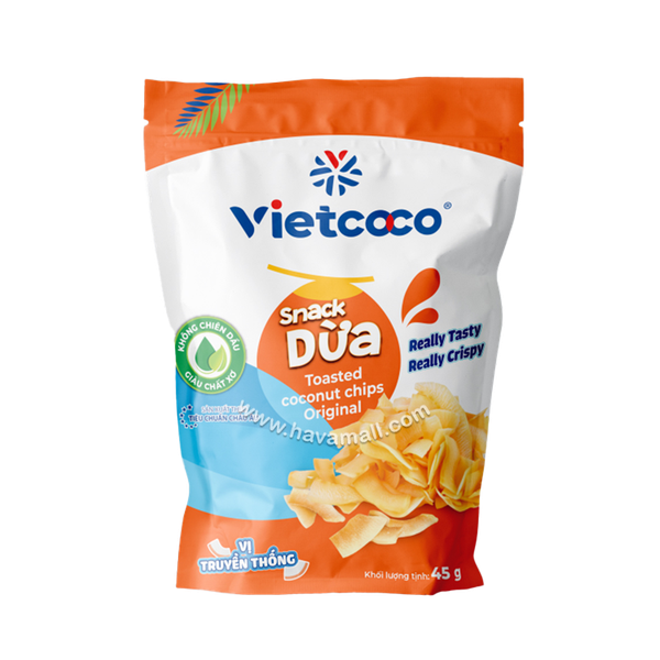 Dừa sấy giòn vị truyền thống Vietcoco 45g