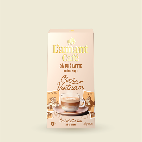 Cà phê hoà tan Latte không ngọt L'amant 120g