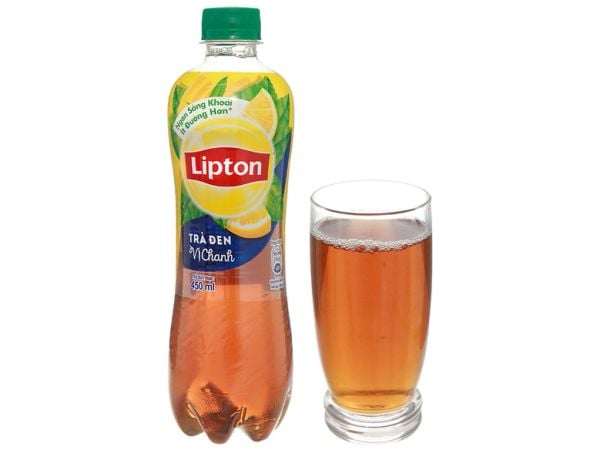 Lipton trà đen vị chanh 455ml