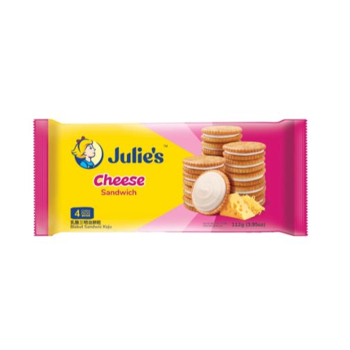 Bánh Qui Kẹp Nhân Phô Mai Julie's 112G