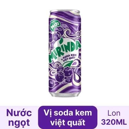Mirinda soda kem vquất lon cao 320ml