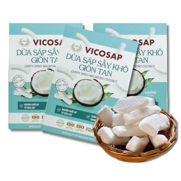 Dừa sáp sấy khô giòn tan Vicosap 25g