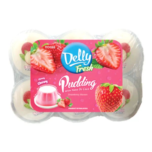 Thạch Dừa vị dâu Delly Fresh 300g