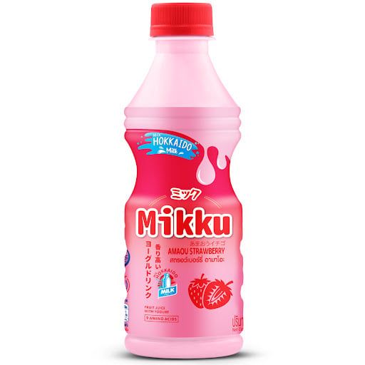 Nước sữa chua trái cây vị dâu Hokkaido Mikku 300ml