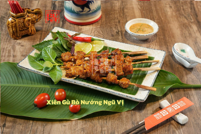  Xiên Gù Bò Nướng Ngũ Vị 