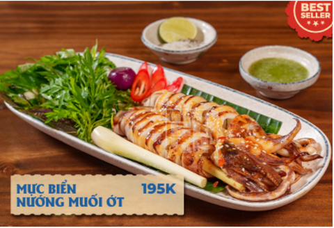  Mực Biển Nướng Muối Ớt 