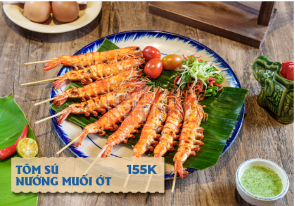  Tôm Sú Nướng Muối Ớt 