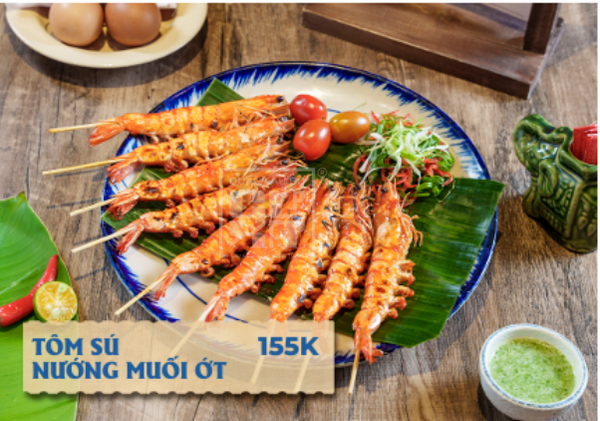  Tôm Sú Nướng Muối Ớt 