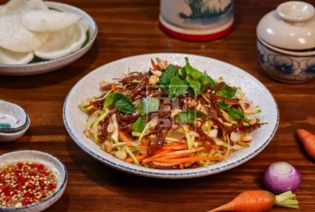  Gỏi Xoài Lườn Bò Nướng Than 