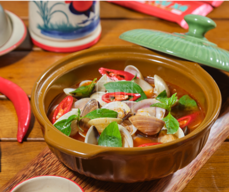  Nghêu Biển Hấp Thái 