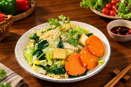  Mì Xào Nấm Chay 
