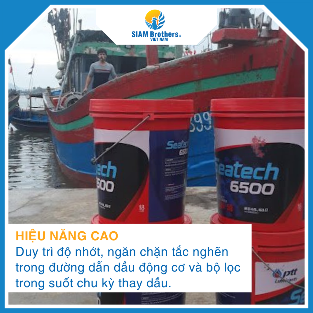 Dầu Nhớt PTT Seatech 6500 cho tàu cá
