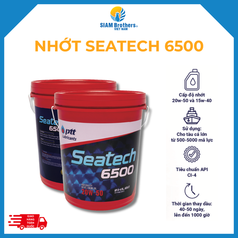  Dầu Nhớt PTT Seatech 6500 cho tàu cá 