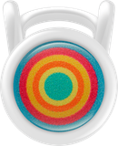  safari 0B1 all white multi, set of 6 coloured rings 