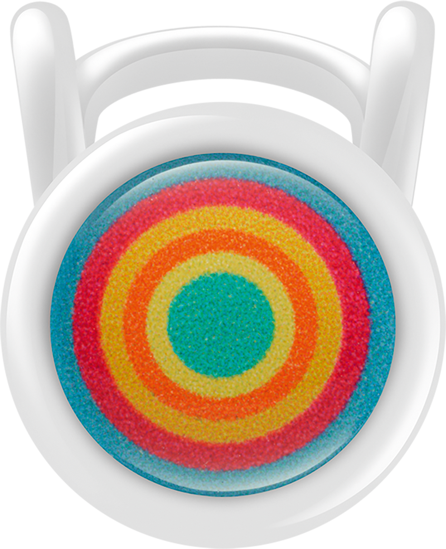  safari 0B1 all white multi, set of 6 coloured rings 
