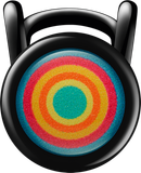  safari 0B2 all black multi, set of 6 coloured rings 