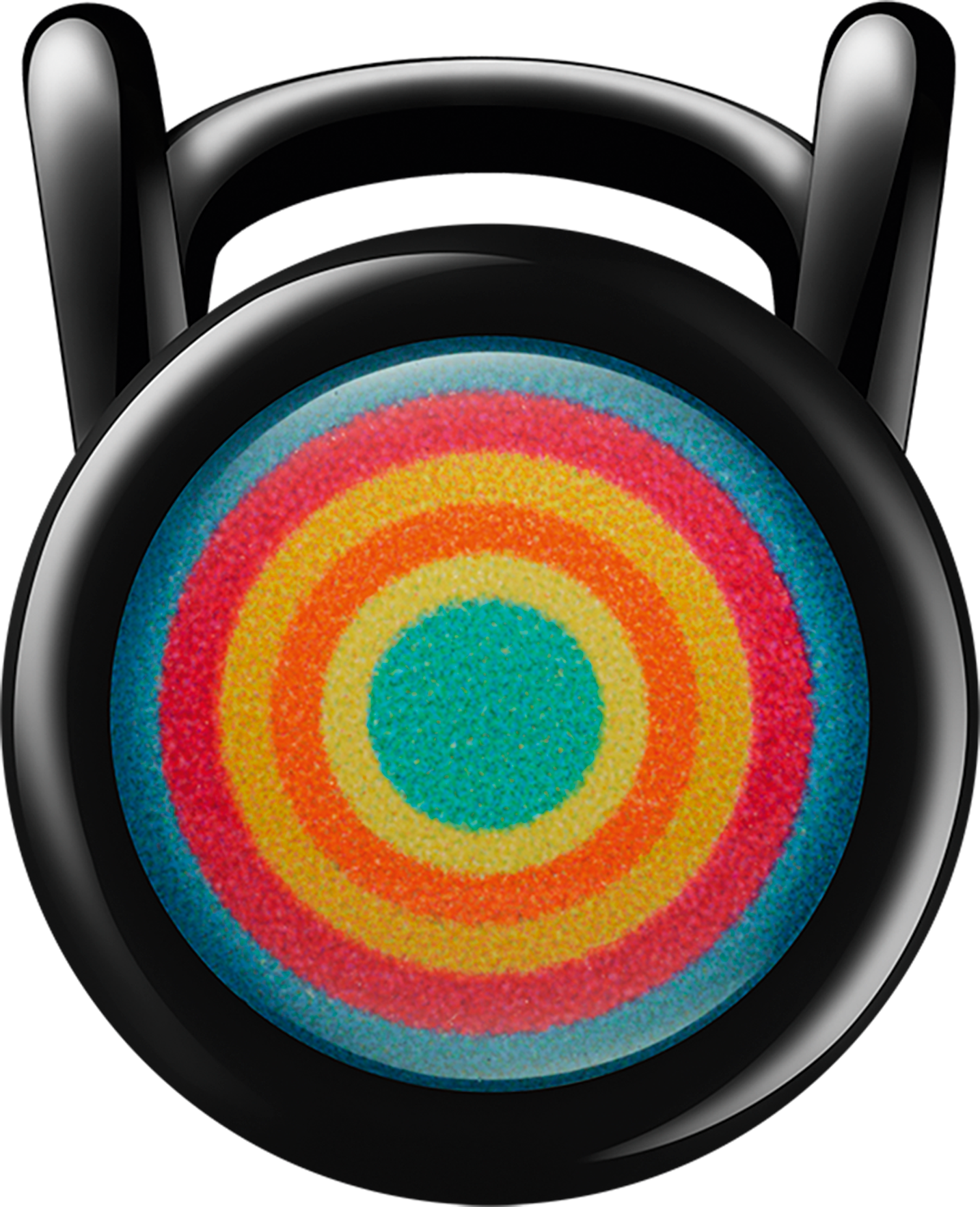  safari 0B2 all black multi, set of 6 coloured rings 