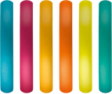  safari 0B2 all black multi, set of 6 coloured rings 