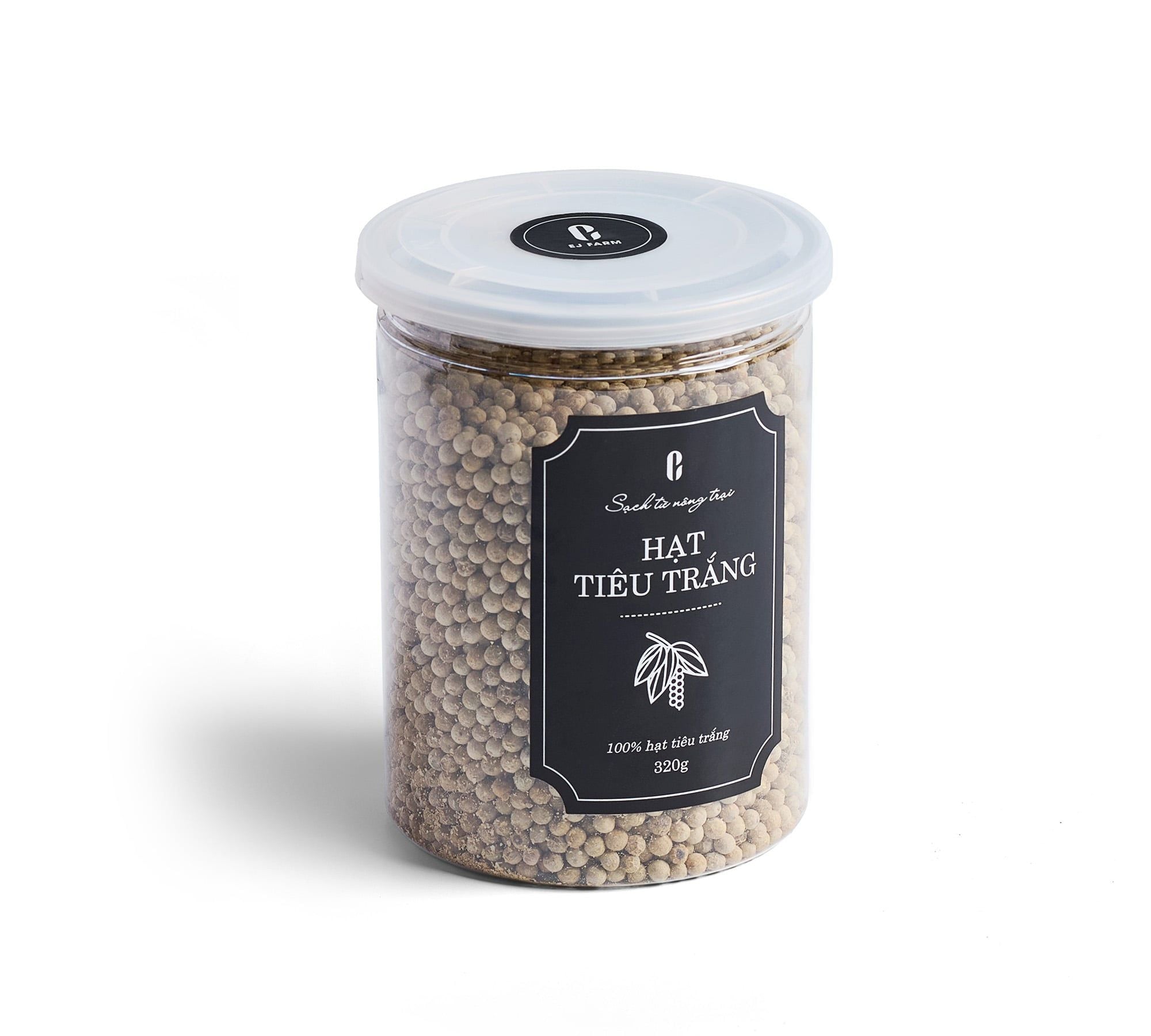 Hạt tiêu trắng Ej Farm ( Tiêu sọ) 320g