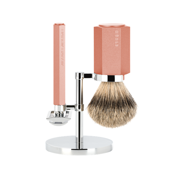 Bộ Sản Phẩm Cạo Râu MÜHLE HEXAGON Shaving Set Designed By Mark Braun
