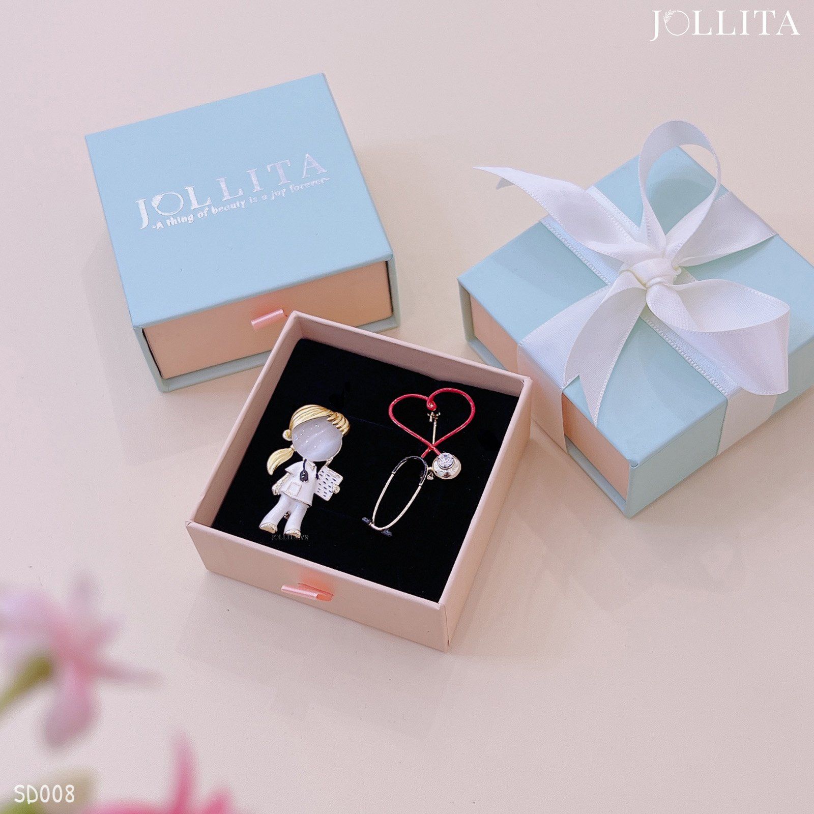  Set quà tặng 20/11 cài áo cao cấp sang trọng SD008 