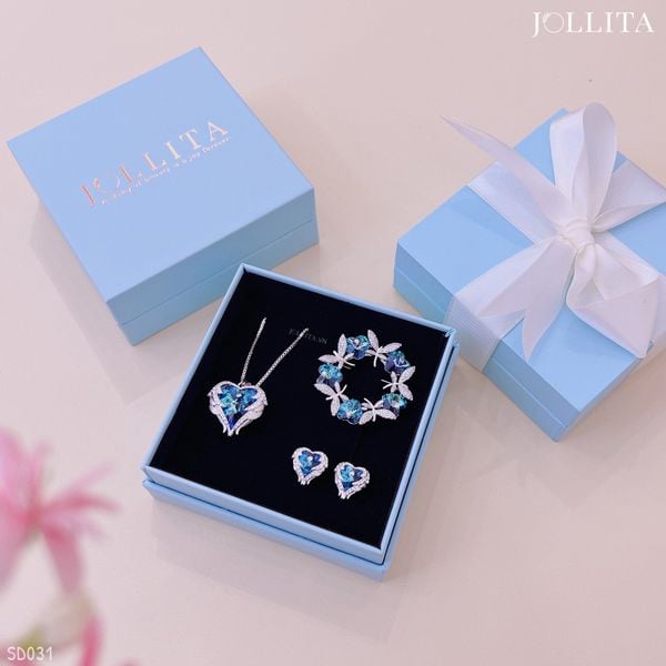  Set quà tặng 20/11 cài áo Bông tai Dây chuyền cao cấp sang trọng - 031 