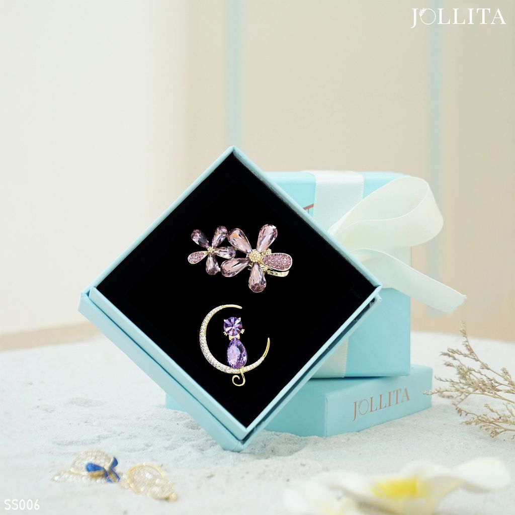  Set quà tặng 20/11 cài áo Kẹp tóc cao cấp sang trọng 