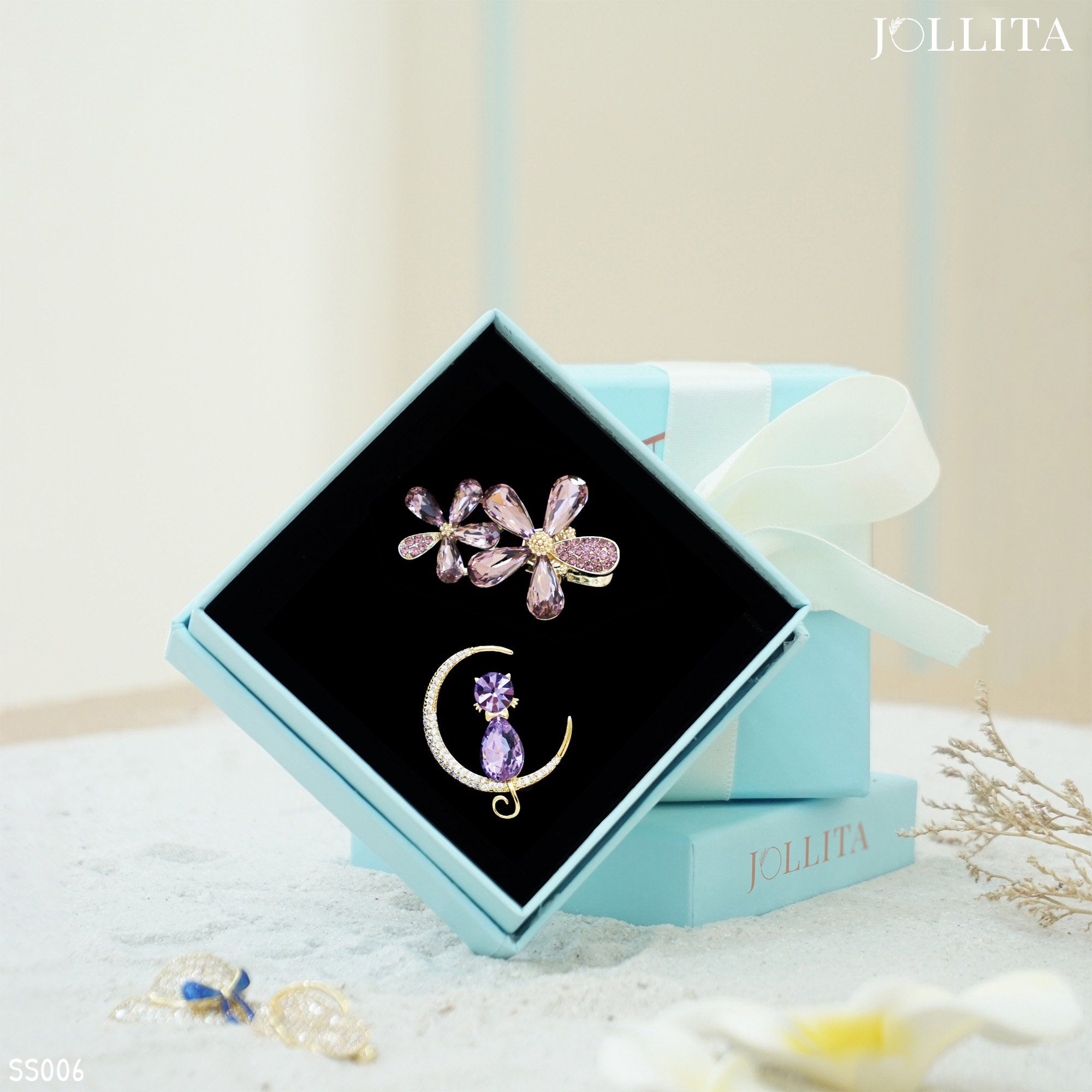  Set quà tặng 20/11 cài áo Kẹp tóc cao cấp sang trọng 