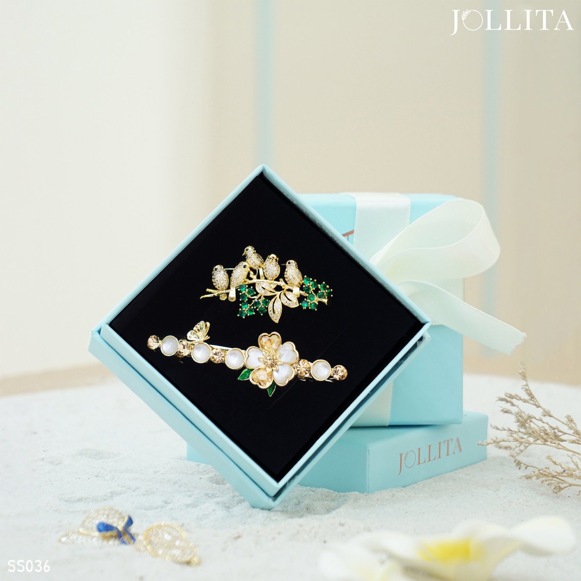  Set quà tặng 20/11 cài áo Kẹp tóc cao cấp sang trọng 