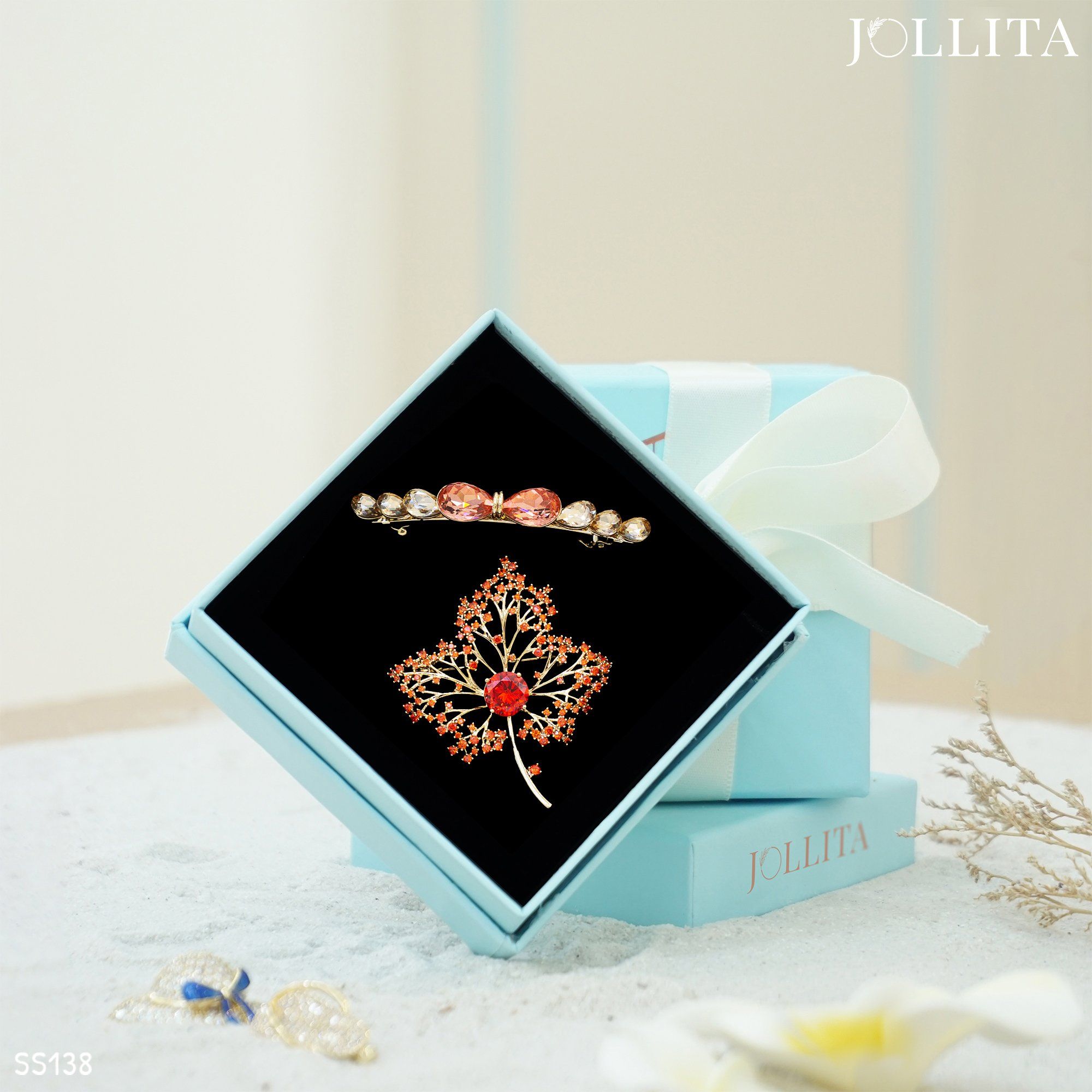  Set quà tặng 20/11 cài áo Kẹp tóc cao cấp sang trọng 