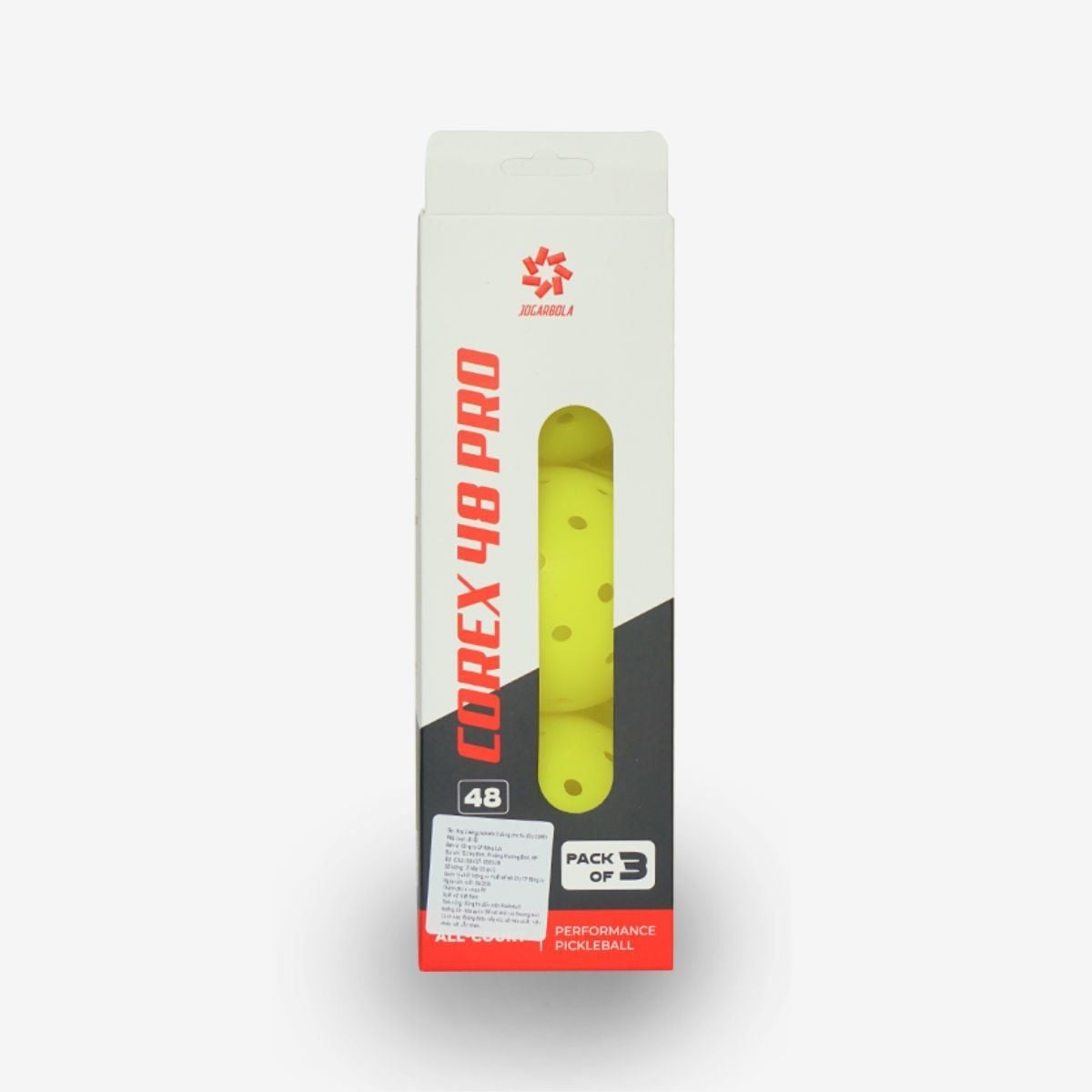  Hộp 3 bóng pickleball dùng cho thi đấu Corex Pro (loại 48 lỗ) 