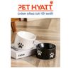 Bát Ăn Dung Tích Lớn Hình Chân Mèo 2 Loại Miệng Thẳng & Nghiêng Cho Thú Cưng