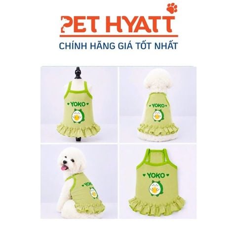  Áo 2 Dây Viền Xanh Bèo YOKO Cho Thú Cưng (Size 3-8) 