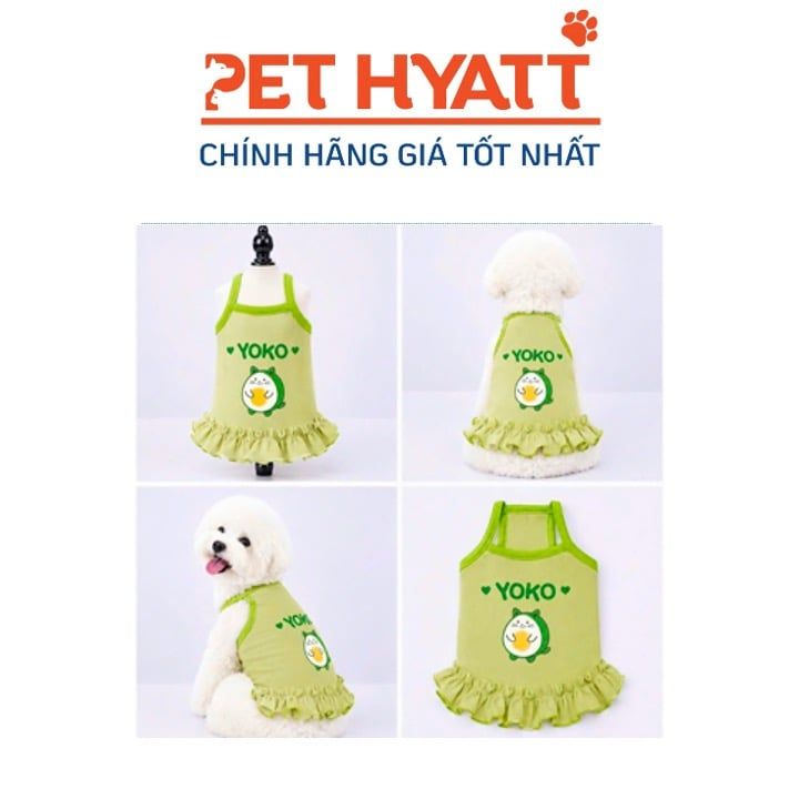 Áo 2 Dây Viền Xanh Bèo YOKO Cho Thú Cưng (Size 3-8)