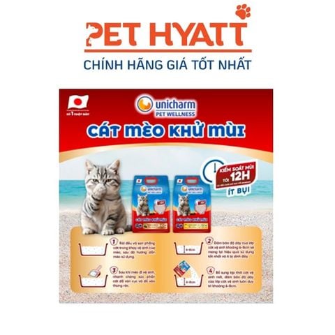  Cát Đất Sét Cho Mèo UNICHARM Nhiều Mùi 
