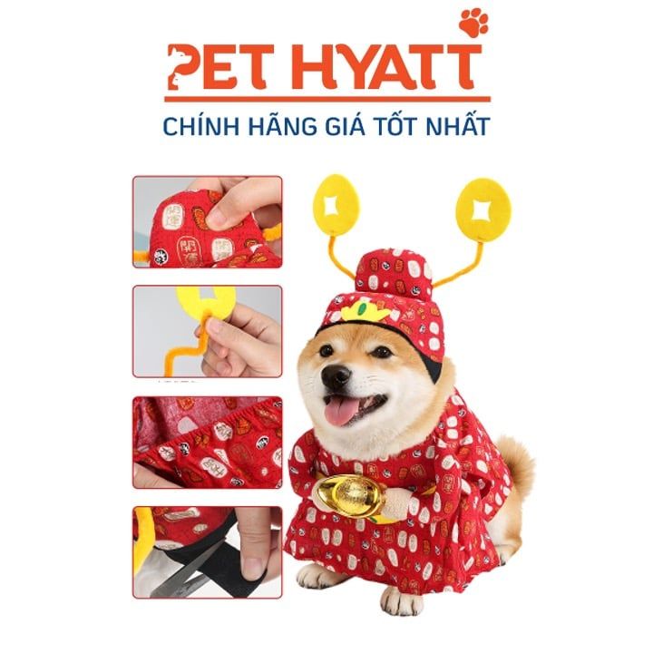 Trang Phục Tiểu Thần Tài Ngày Tết Cho Thú Cưng (S-M)