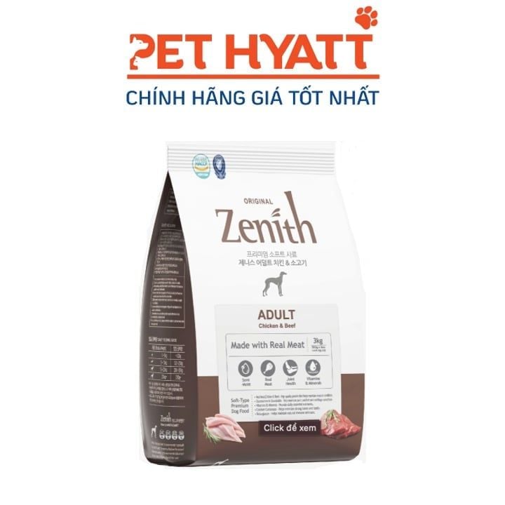 Hạt Cho Chó Trưởng Thành Vị Thịt Gà & Bò ZENITH Chicken & Beef