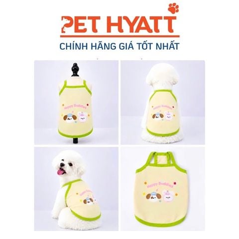  Áo 2 Dây Xanh Happy Buddies YOKO Cho Thú Cưng (Size 3-8) 