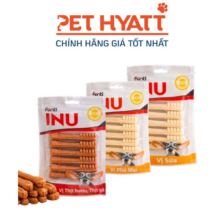 Bánh Thưởng Cho Chó INU Xương Bàn Chải Nhiêù Vị
