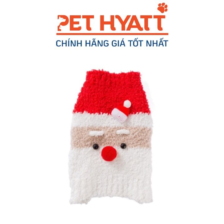 Áo Lông Ông Già Noel Mũi Đỏ Cho Thú Cưng (S-L)