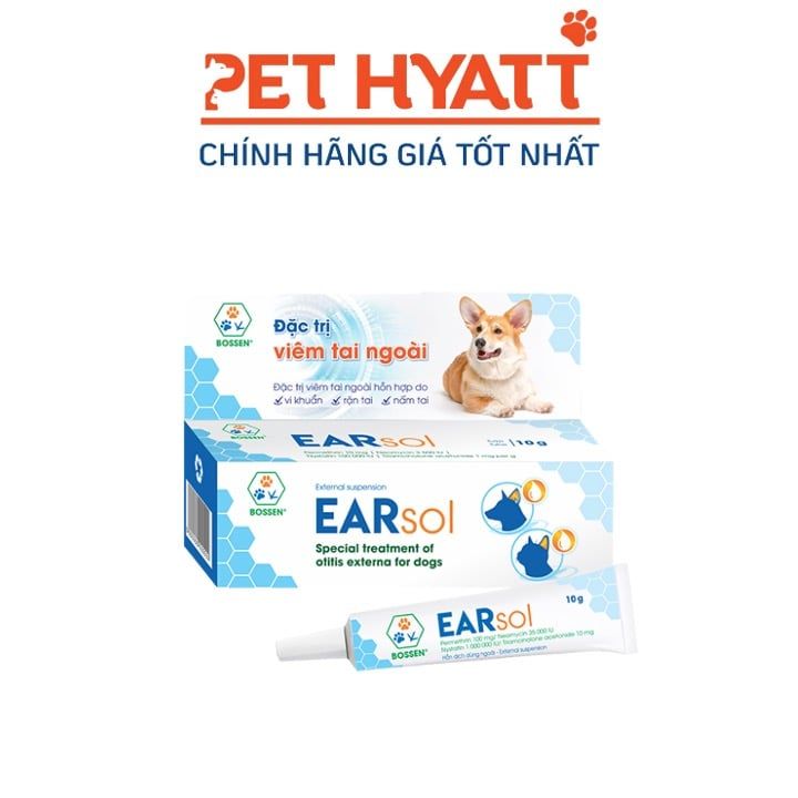 Đặc Trị Viêm Tai Ngoài EARSOL BOSSEN Cho Thú Cưng