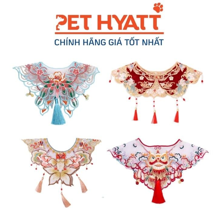 Yếm Thêu Phong Cách Trung Hoa Cho Thú Cưng