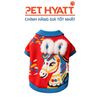 Áo Len Đỏ Viền Xanh Có Cổ Hình Ngựa 2 Tai Lông Ngày Tết Cho Thú Cưng (XS-XL)