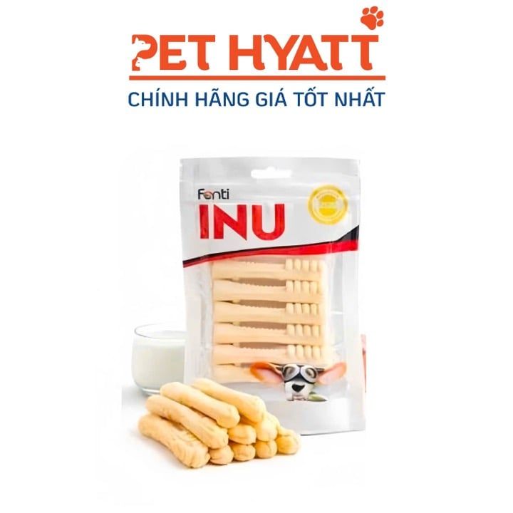 Bánh Thưởng Cho Chó INU Xương Bàn Chải Hương Sữa