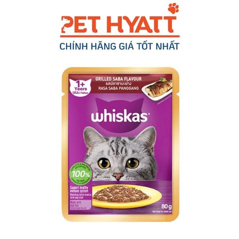  Pate Cho Mèo Vị Cá Saba Nướng WHISKAS Saba Grilled 